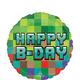 Premium Pixel Party Birthday Foil Balloon Bouquet with Balloon Weight, 13pc